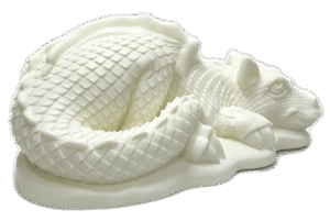SLA 3D Printed white resin